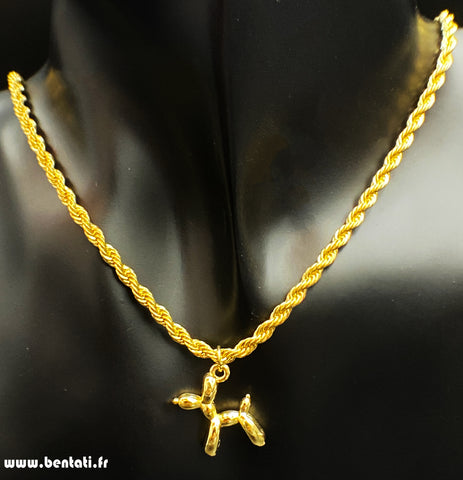 Dog Pendant, Balloon Dog Necklace,