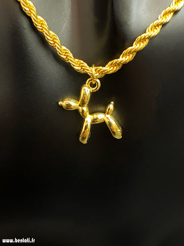 Dog Pendant, Balloon Dog Necklace,