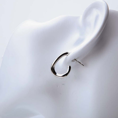Silver hoop earrings for women's accessories by Bentati Fashion Dubai
