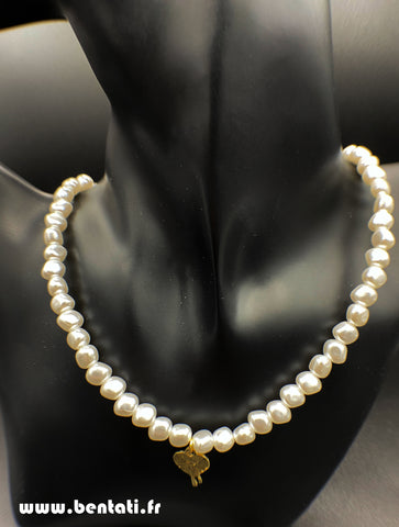 Pearl necklace With Crystal