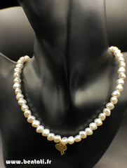 Pearl necklace With Crystal