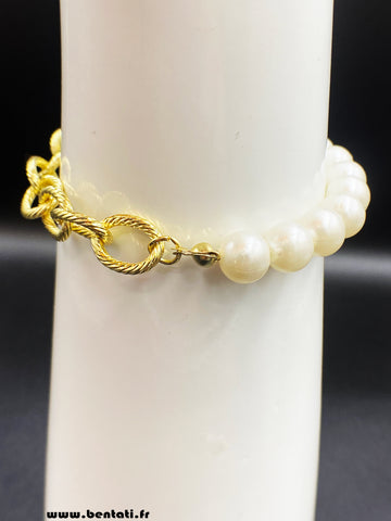 Pearl bracelet With Crystal