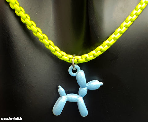 Dog Pendant, Balloon Dog Necklace,