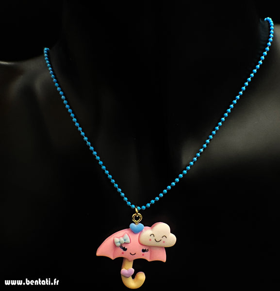Children's necklace with umbrella pendant