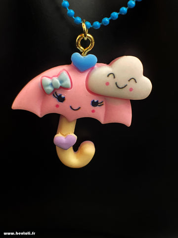 Children's necklace with umbrella pendant
