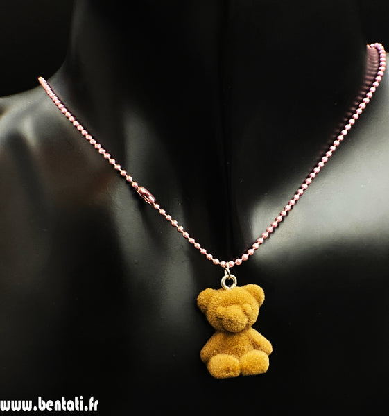 necklace with bear pendant