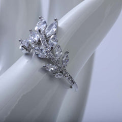 Flower ring with crystal stones for women's accessories by Bentati Fashion Dubai