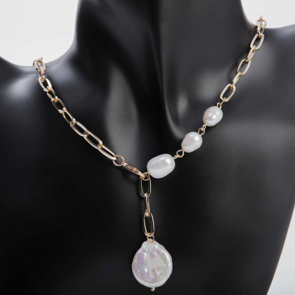 Chain Necklace With Pearl
