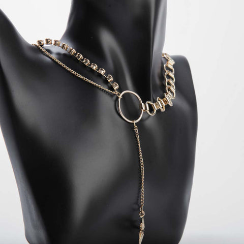Golden chain layered necklace for women's accessories by Bentati Fashion Dubai