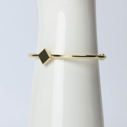 Golden diamond shaped bangle for women's accessories by Bentati Fashion