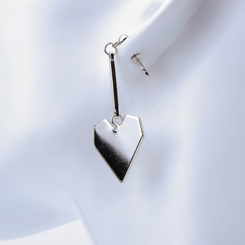 Golden heart pendant earrings for women's accessories by Bentati Fashion Dubai