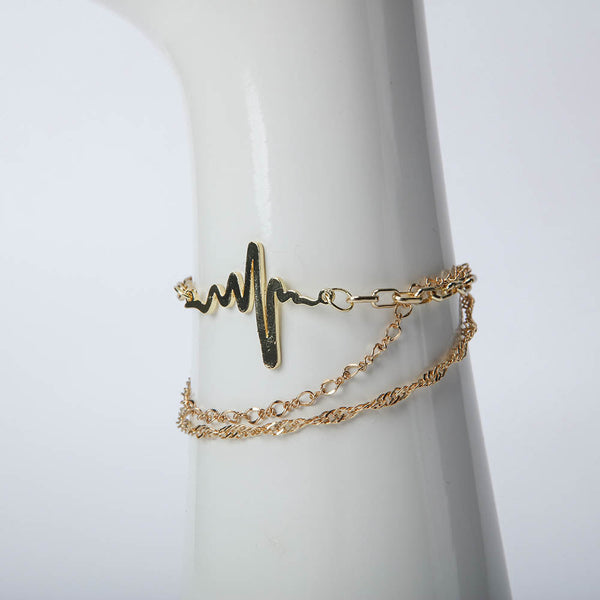 Golden Heartbeat Bracelet
