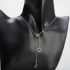 Golden lariat necklace for women's accessories by Bentati Fashion Dubai