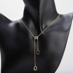 Golden lariat necklace for women's accessories by Bentati Fashion Dubai