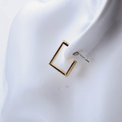 Golden square earrings for women's accessories by Bentati Fashion Dubai