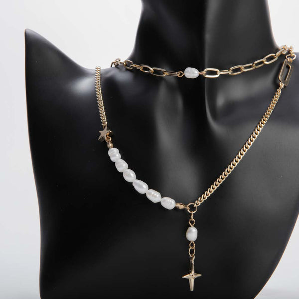 Star Pendant Necklace With Pearl