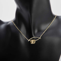 Golden triple round necklace for women's accessories by Bentati Fashion Dubai