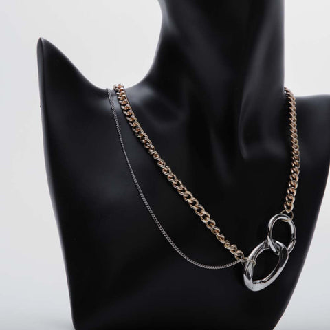 Golden and silver chain necklace for women's accessories by Bentati Fashion Dubai