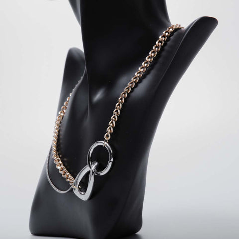 Golden and silver chain necklace for women's accessories by Bentati Fashion Dubai