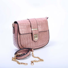 Pink crossbody bag with detachable strap and tassel for women by Bentati Fashion Dubai