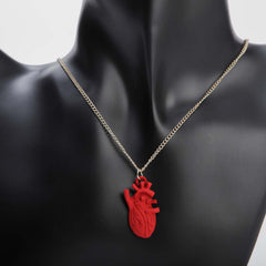 Red heart pendant necklace for women's accessories by Bentati Fashion Dubai