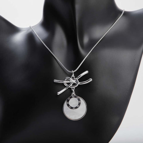 Round marble pendant necklace for women's accessories by Bentati Fashion Dubai