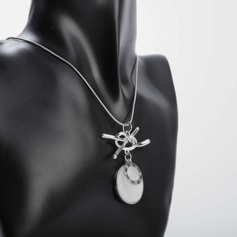Round marble pendant necklace for women's accessories by Bentati Fashion Dubai