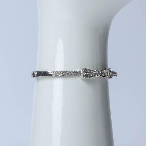 Ribbon design bangle with crystal stone for women's accessories by Bentati Fashion Dubai
