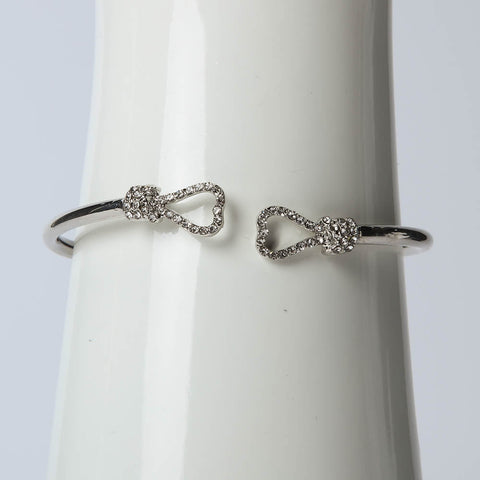 Silver bangle with stone for women's accessories by Bentati Fashion Dubai