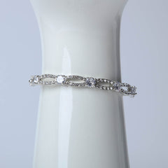 Silver infinitely bracelet with crystal stones for women's accessories by Bentati Fashion Dubai