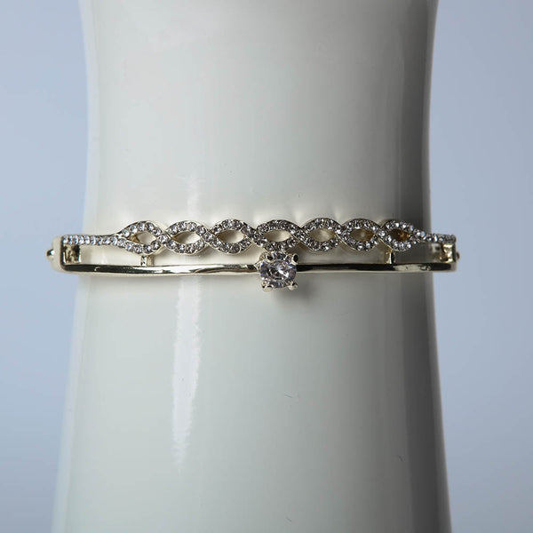 Infinity Bangle With Crystal