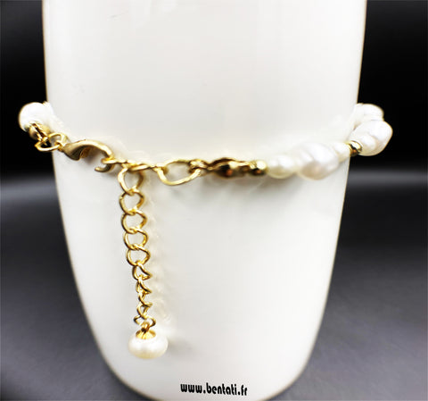 Pearl bracelet With Crystal